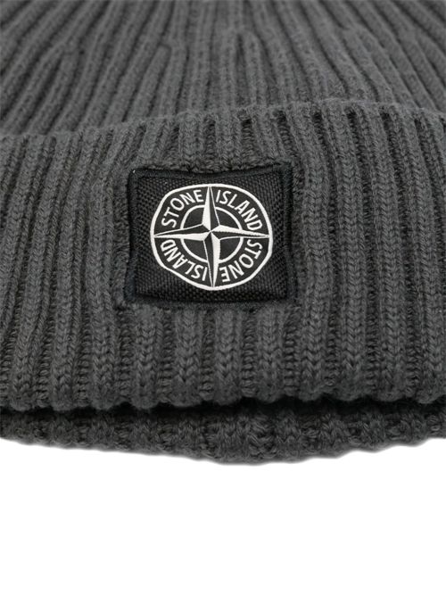 Stone Island beanie con applicazione Compass Stone Island | K2S15N100002S00C3V0062 LEAD GREY
